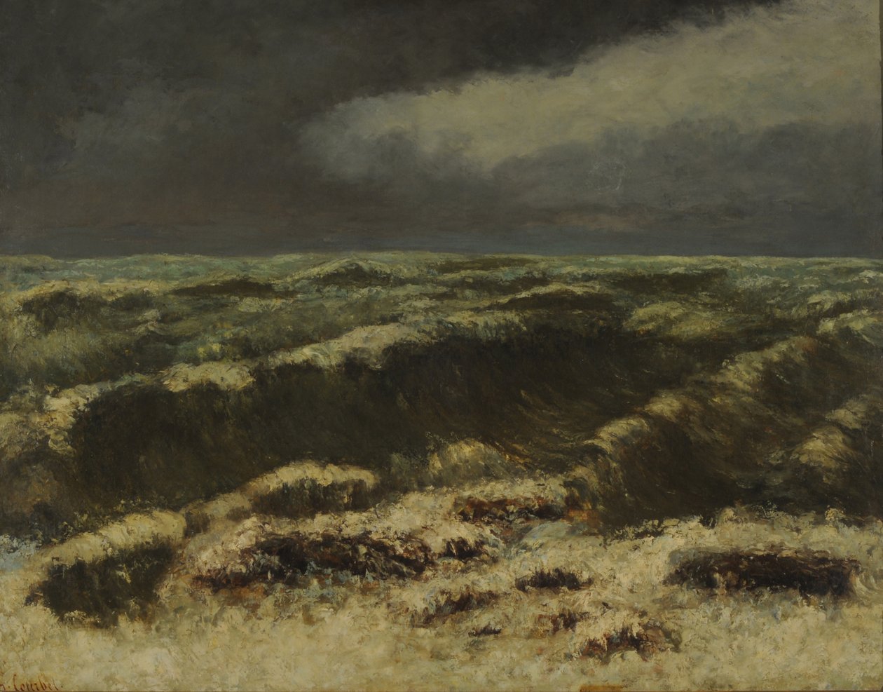 Myrskyinen meri Myrskyinen meri. tekijältä Gustave Courbet
