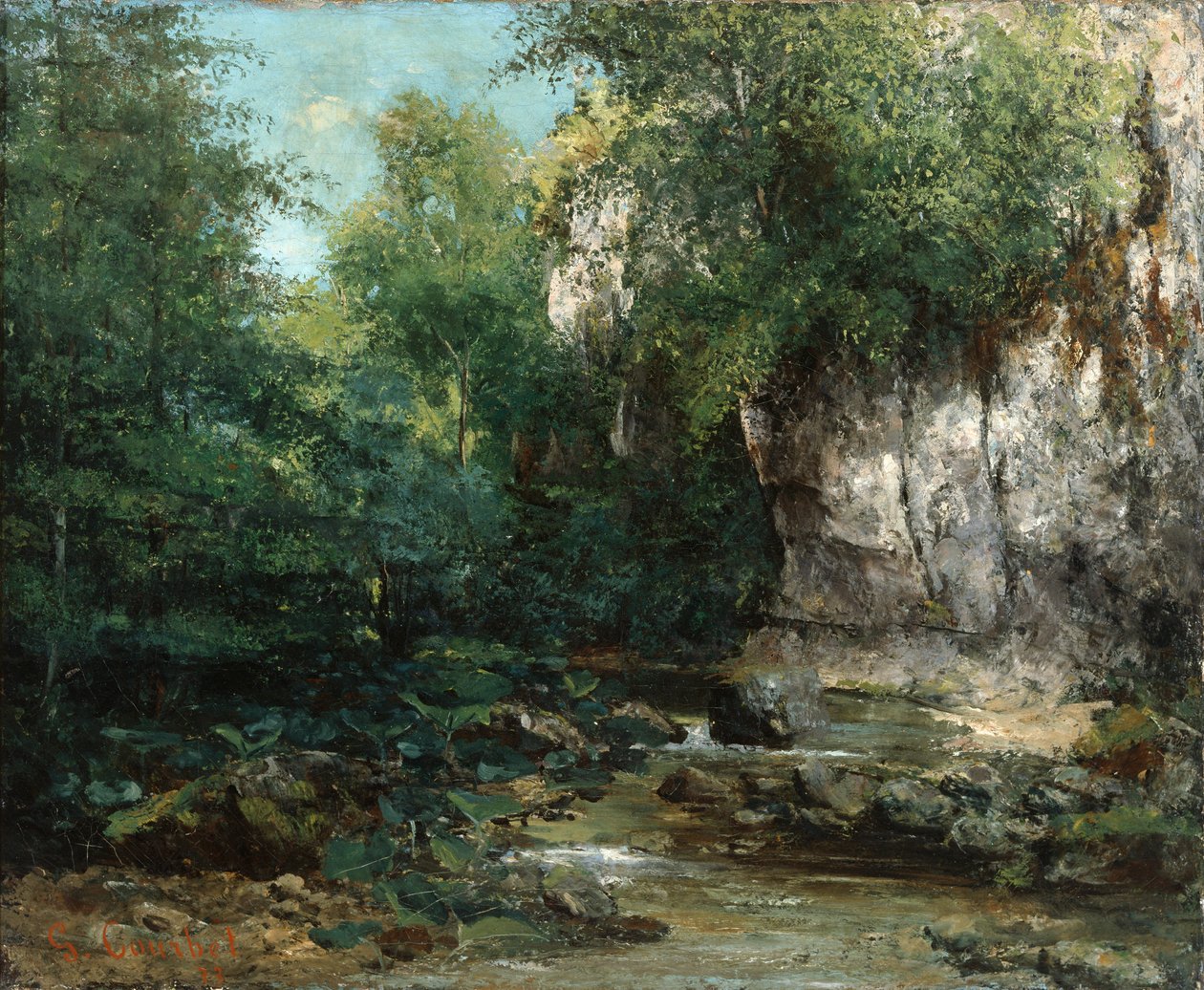 The Banks of a Stream, 1873 tekijältä Gustave Courbet