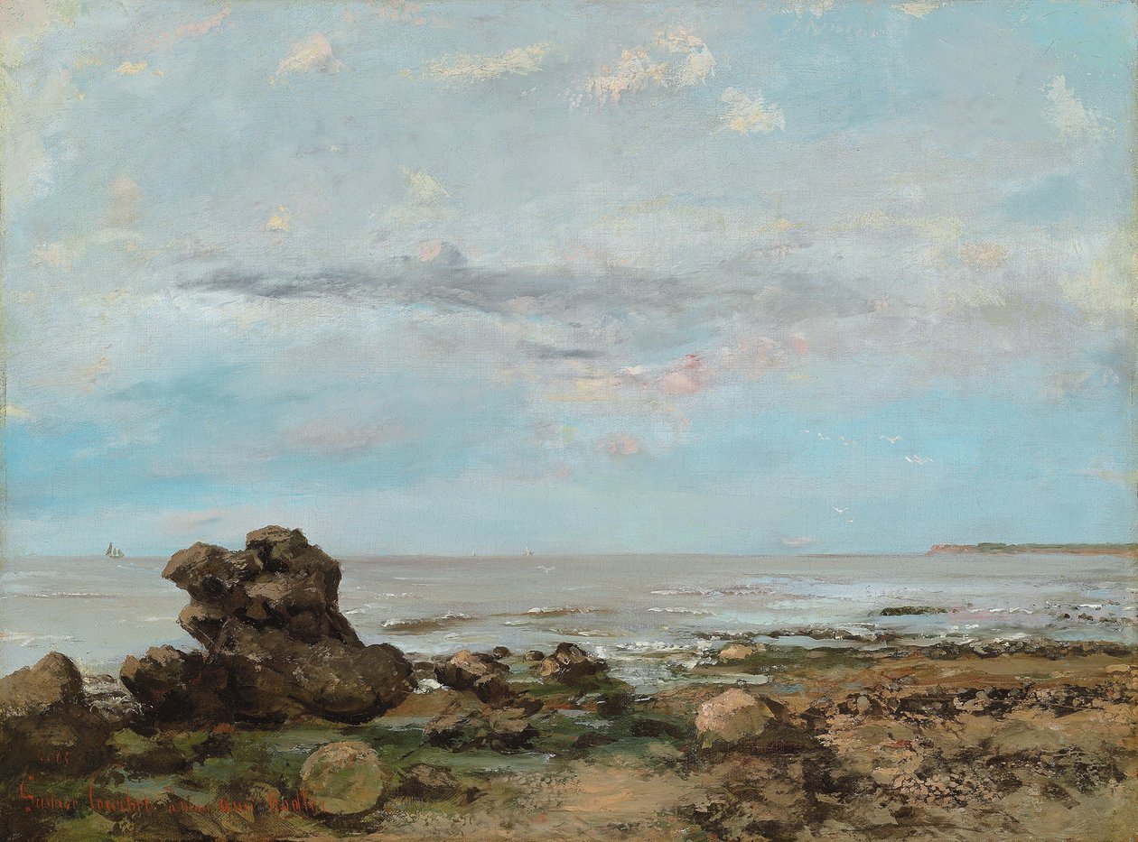 Trouvillen ranta, 1865 tekijältä Gustave Courbet