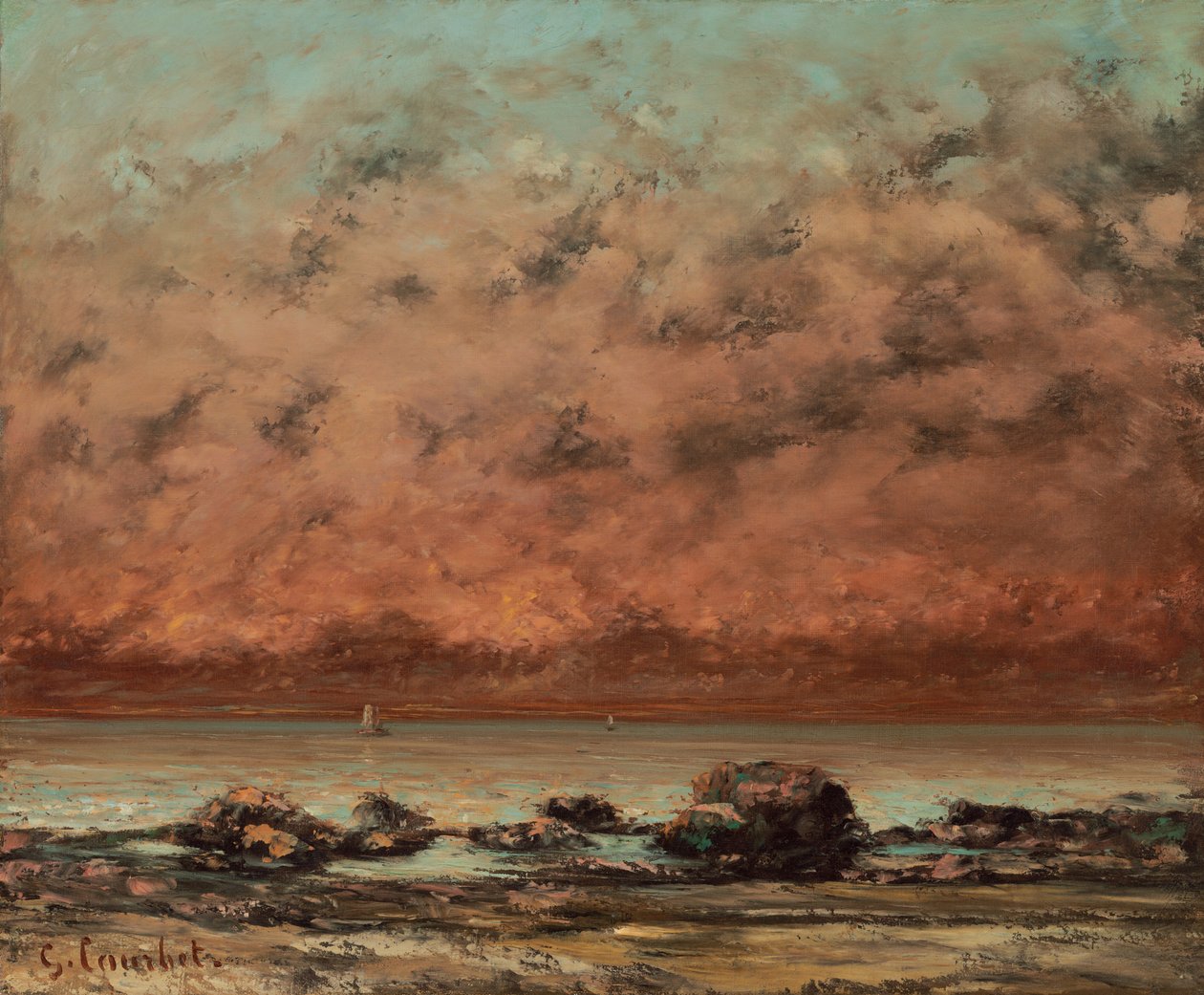 Black Rocks Trouvillessa tekijältä Gustave Courbet