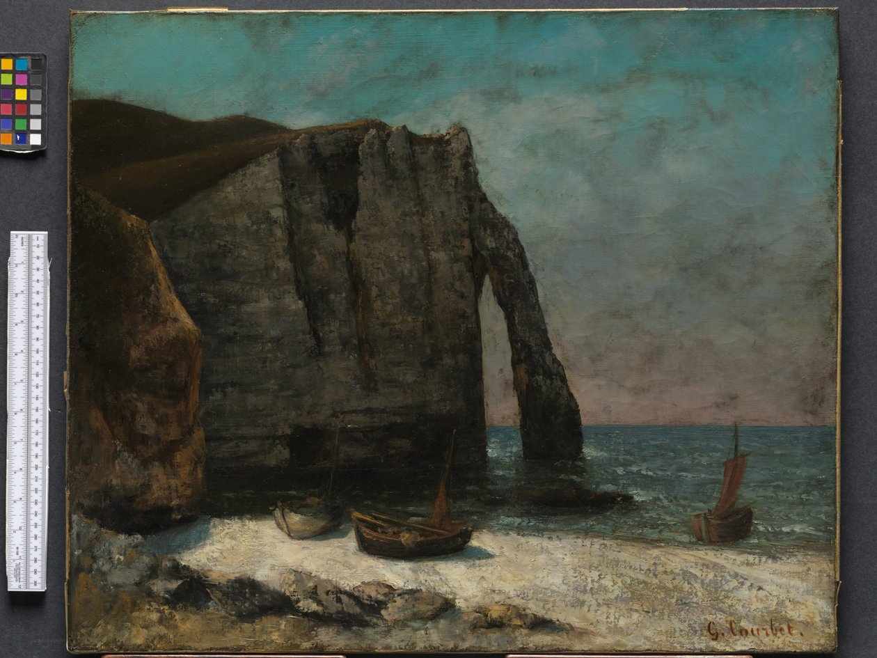 Cliff at Étretat, vuoden 1872 jälkeen tekijältä Gustave Courbet