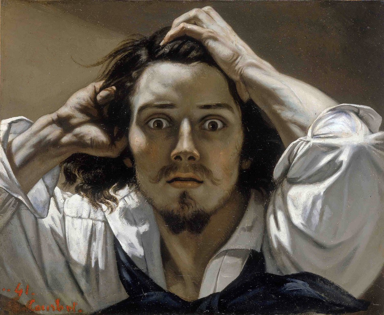Epätoivoisen miehen omakuva tekijältä Gustave Courbet