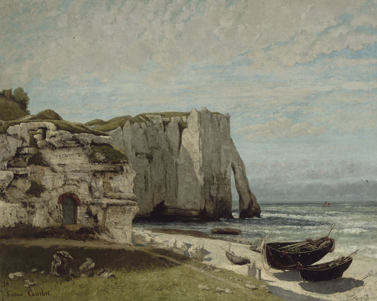 Etretat-kalliot myrskyn jälkeen, 1870 tekijältä Gustave Courbet