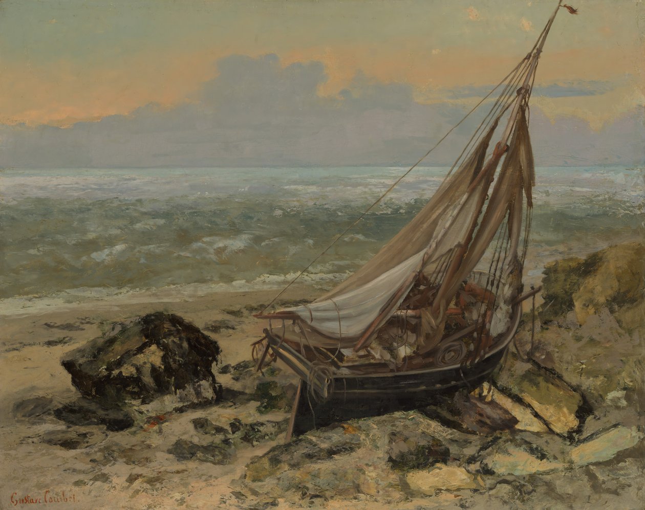 Kalastusvene, 1865. tekijältä Gustave Courbet