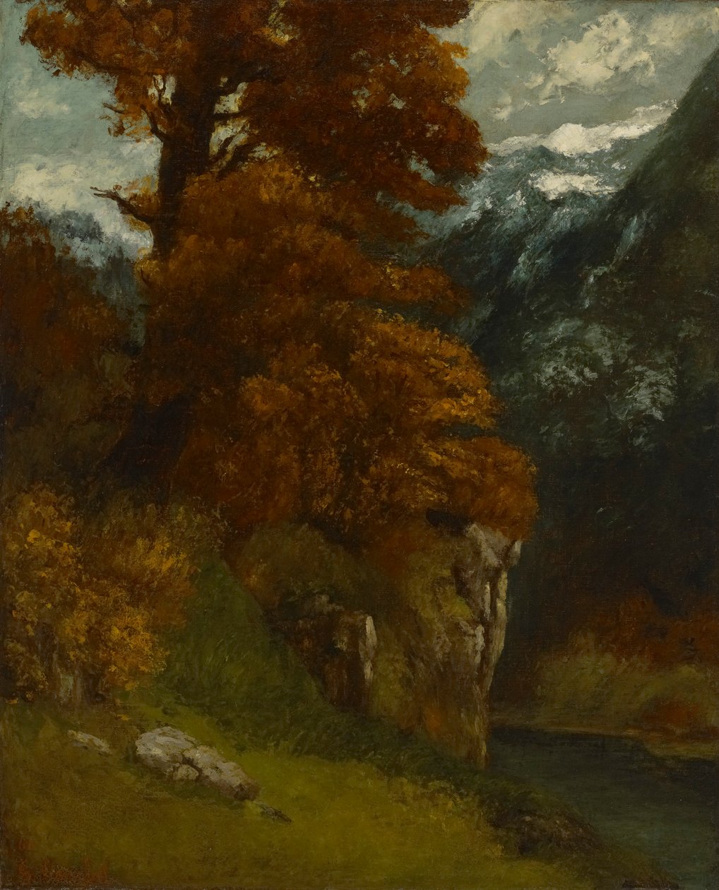 The Glen at Ornans (Banks of the Doubs; Effect of tekijältä Gustave Courbet