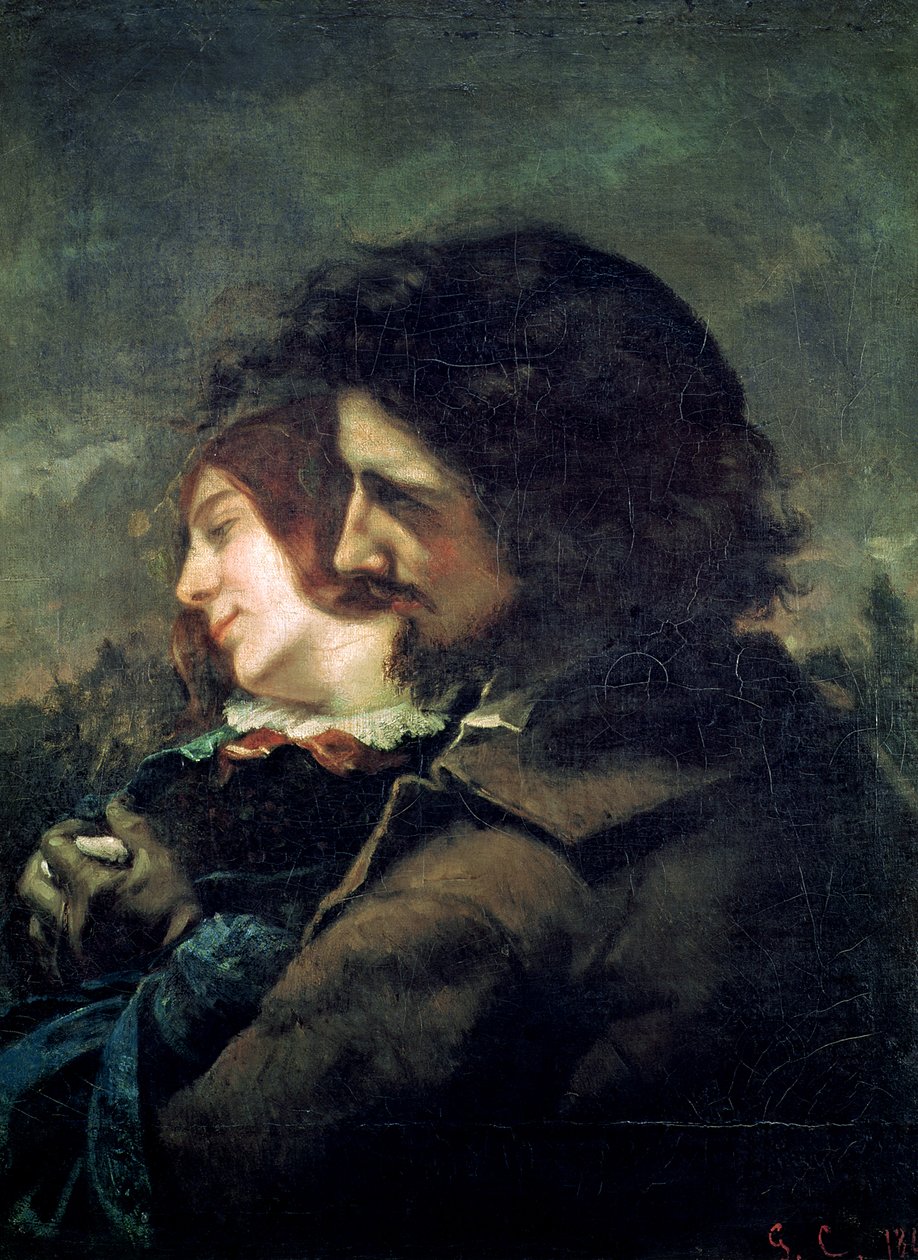 Onnelliset rakastajat, 1844 tekijältä Gustave Courbet