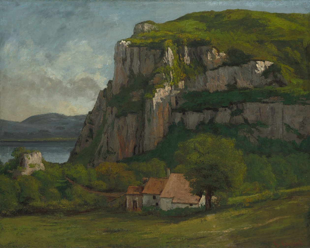 Hautepierren kallio, noin 1869 tekijältä Gustave Courbet