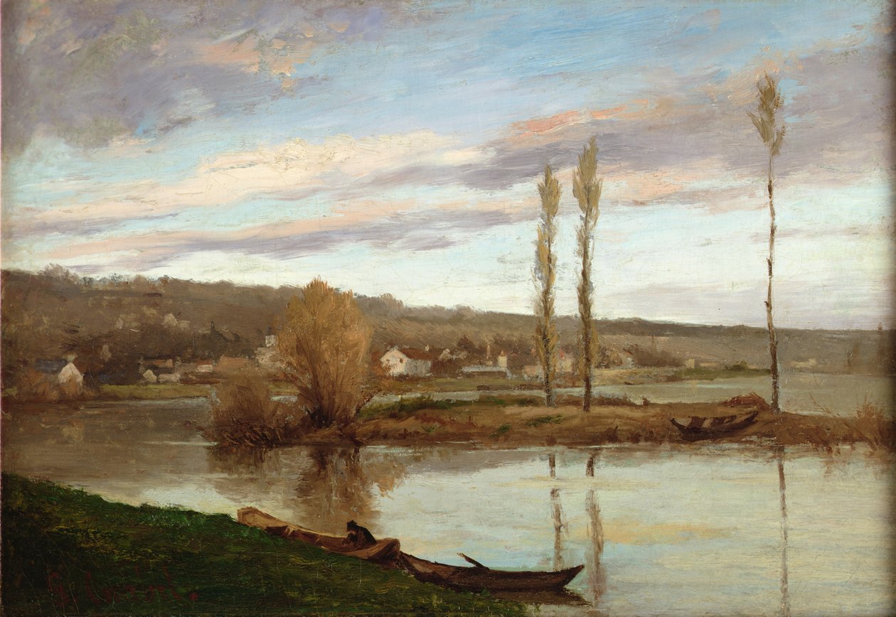 Seine Bougivalissa, n. 1851 (öljy kankaalle) tekijältä Gustave Courbet