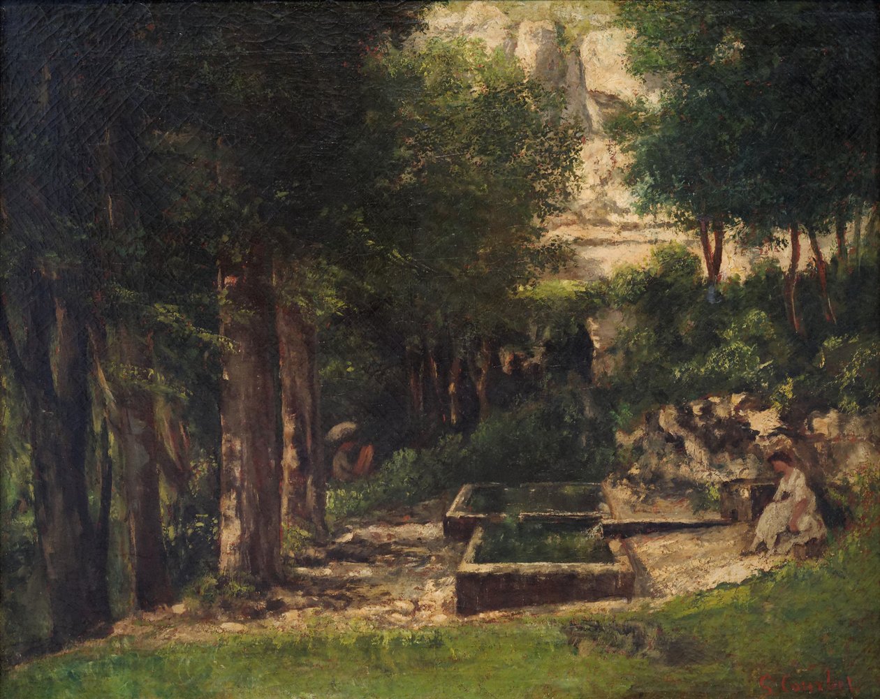 The Spring in Fouras Taidemaalari ja hänen mallinsa tekijältä Gustave Courbet
