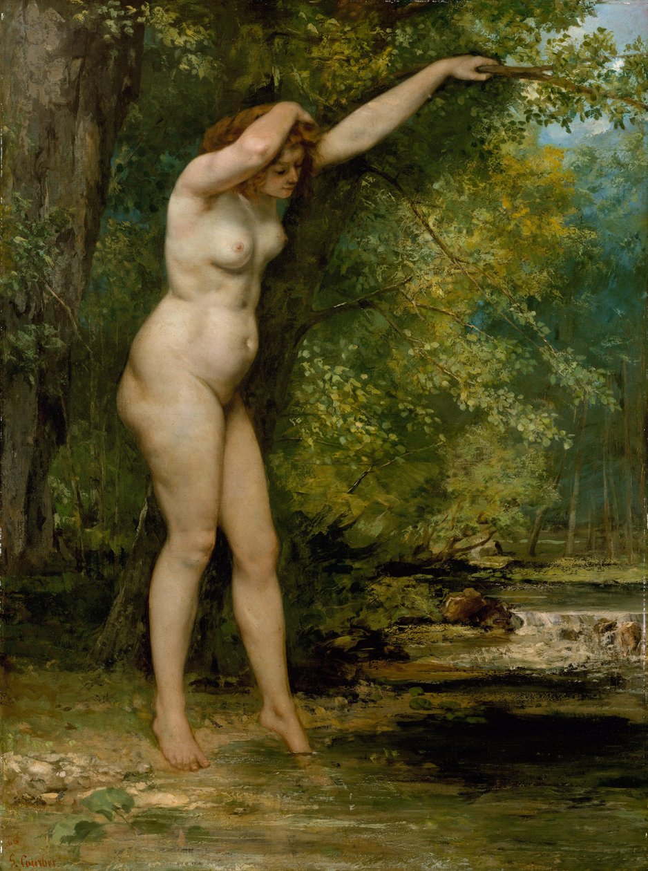 Nuori uimari tekijältä Gustave Courbet