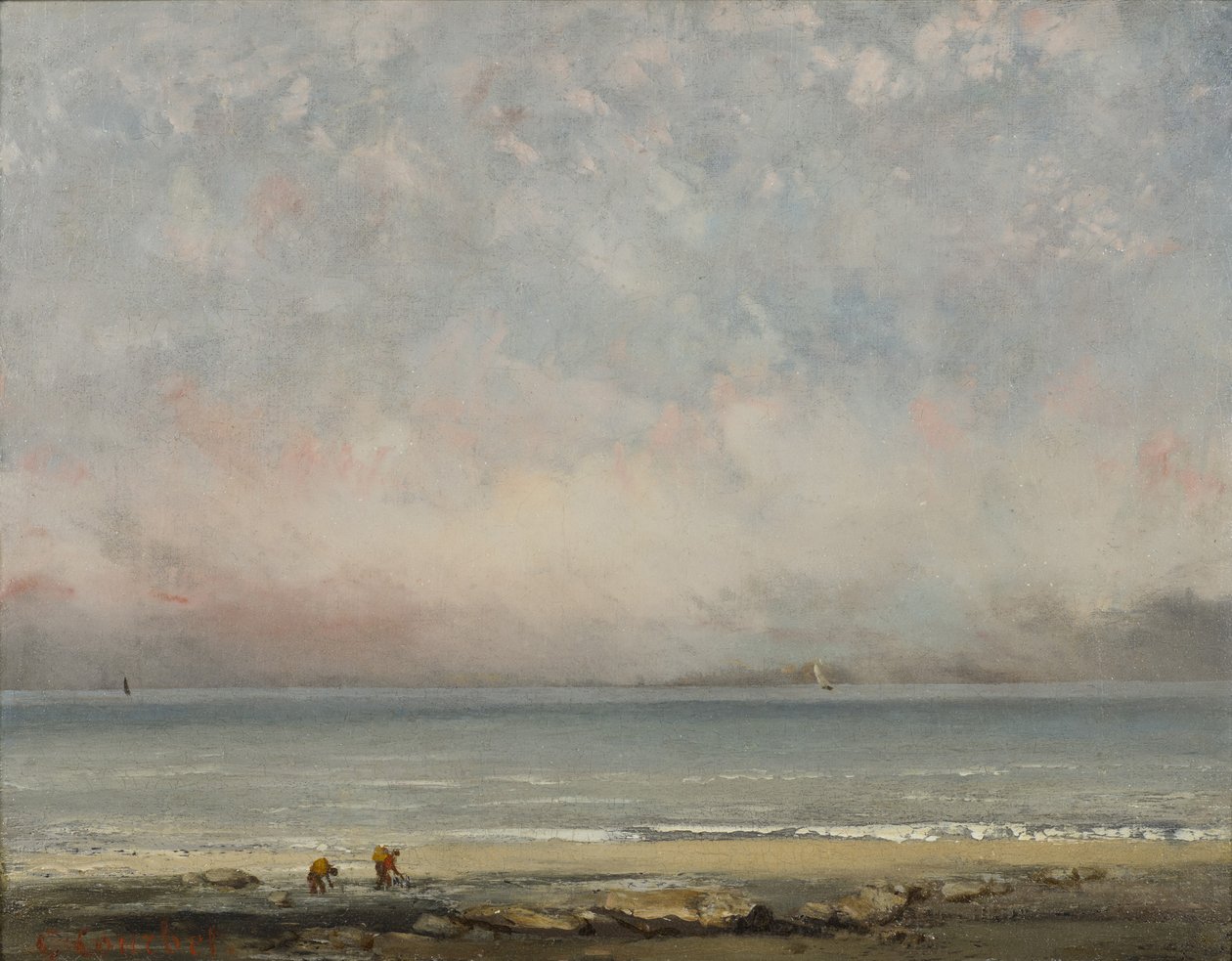 Trouvillen ranta, noin 1865. tekijältä Gustave Courbet