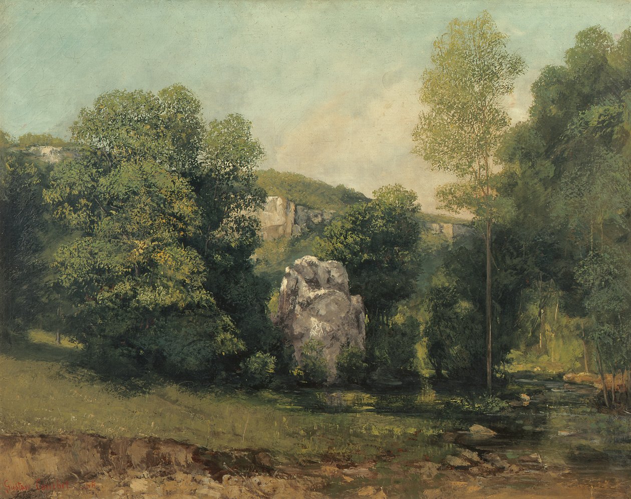 Bremen puro, joka nousee Puits Noirista, 1865 tekijältä Gustave Courbet