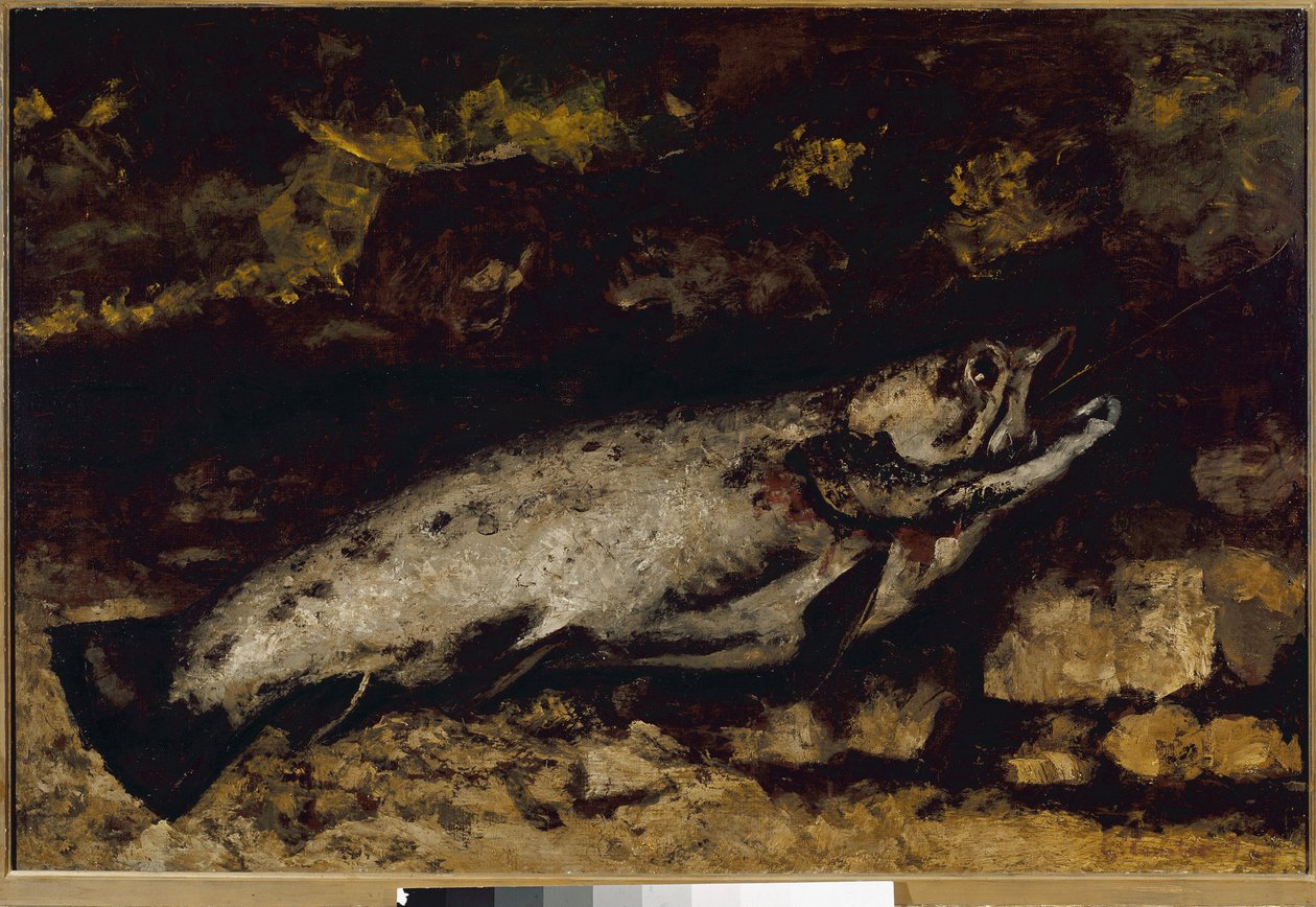 Taimen (öljy kankaalle tekijältä Gustave Courbet