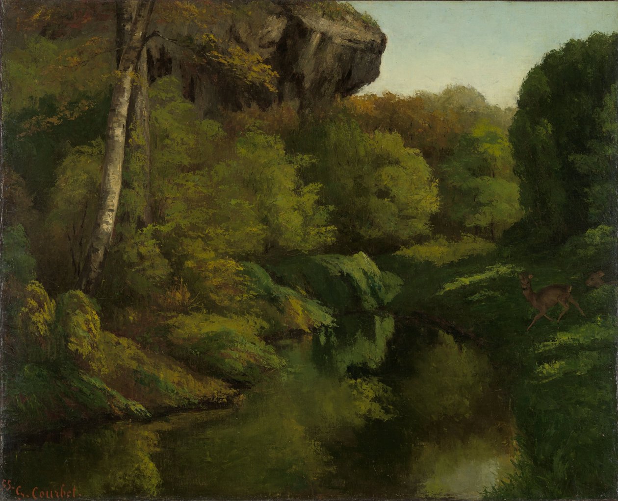 Näkymä Fontainebleaun metsässä tekijältä Gustave Courbet