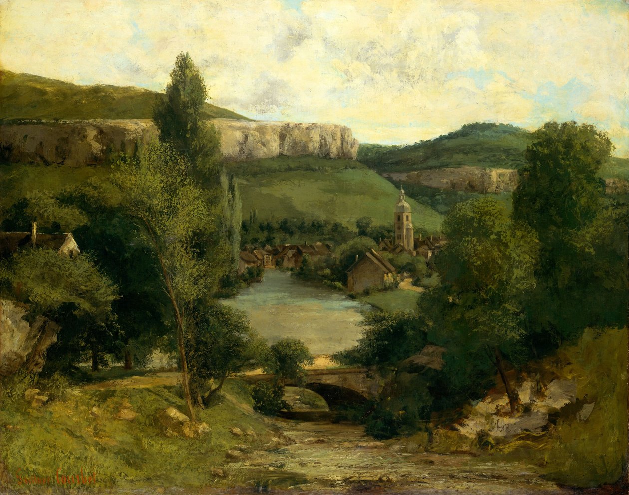 Näkymä Ornansiin, noin 1850 tekijältä Gustave Courbet