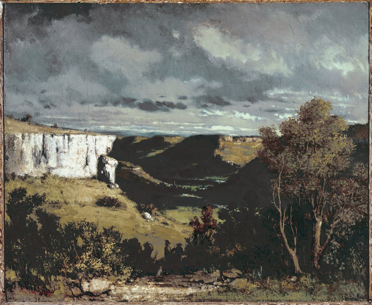 Näkymä Louen laaksoon myrskyisellä säällä Gustave Courbetin (1819-1877) maalaus n. 1849 Koko 54x65 cm Strasbourg, Musee des Beaux-Arts tekijältä Gustave Courbet