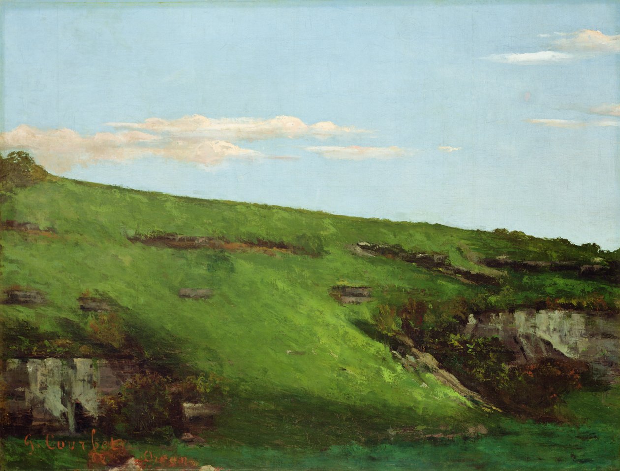 Wiesenhang lähellä Ornansia, 1862 tekijältä Gustave Courbet