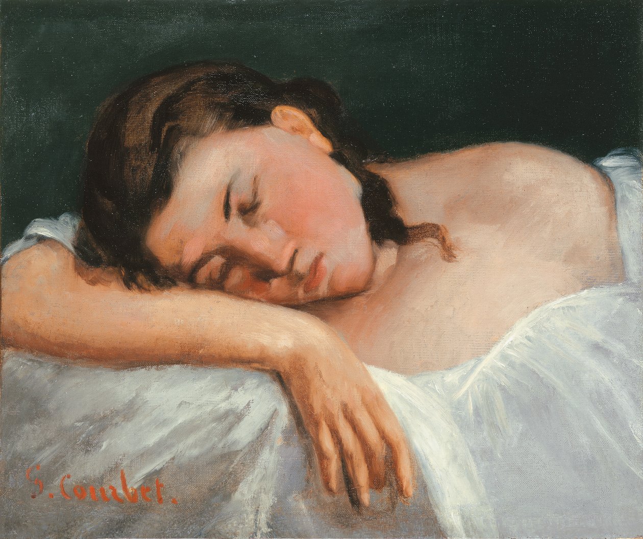 Nuori tyttö unessa, 1847 tekijältä Gustave Courbet