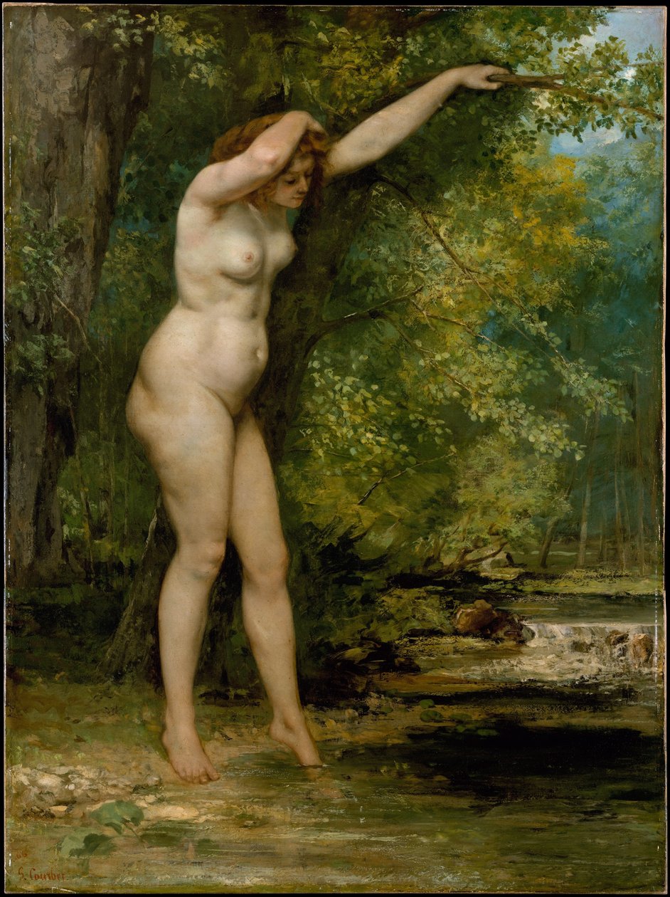 Nuori kylpijä tekijältä Gustave Courbet