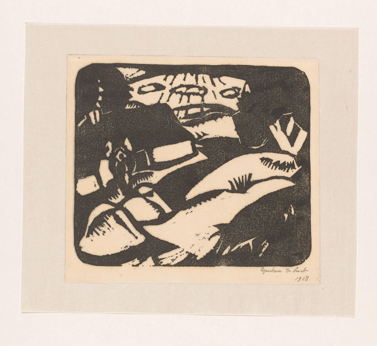 Kenttä ja talo tekijältä Gustave De Smet (signed by artist)