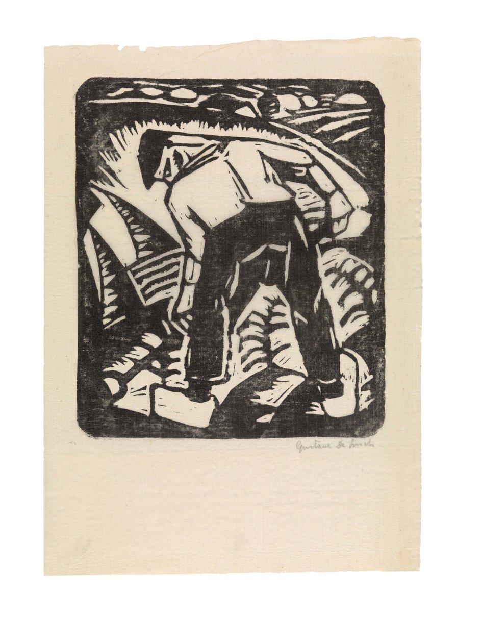 hollantilainen: Perunankorjaaja tai The Farmer (maanviljelijä) tekijältä Gustave de Smet