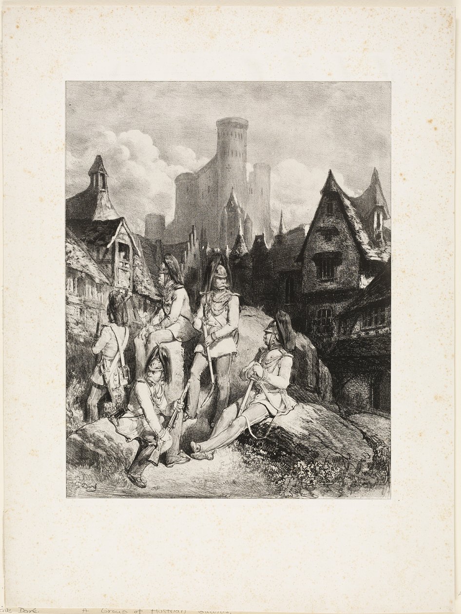 Ryhmä itävaltalaisia vartijoita tekijältä Gustave Dore