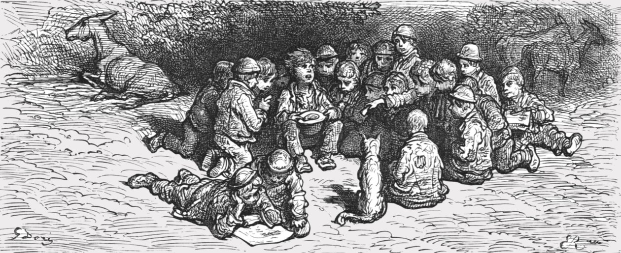 "A Penny arpajaiset", 1872. tekijältä Gustave Dore
