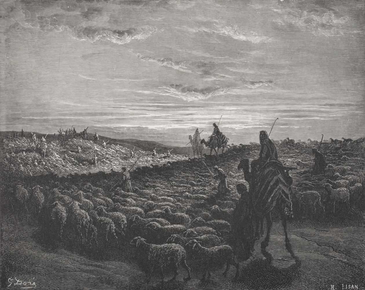 Abraham Journeying Into the Land of Canaan, Genesis 13:1-4, ilustrasyon mula sa 