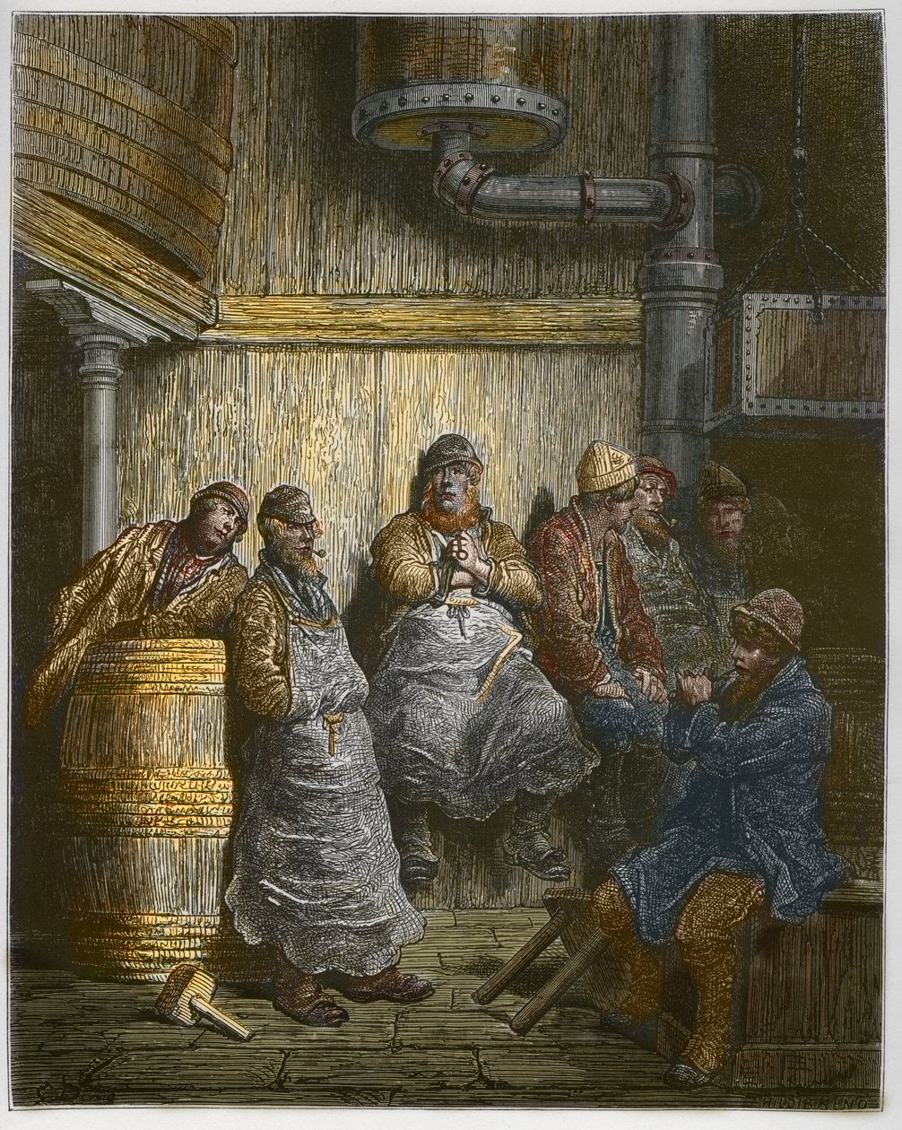 Barclay Perkinsin panimotyöntekijät tauolla - "Lontoo, pyhiinvaellus", kirjoittanut William Blanchard Jerrold (1826-94) - Gustave Doren kuvitukset - 1872 - tekijältä Gustave Dore