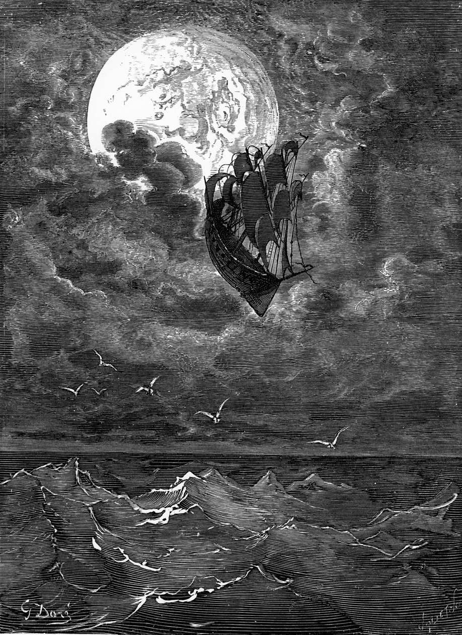 Baron Münchausen: Matka kuuhun, kirjoittanut Doré. tekijältä Gustave Dore