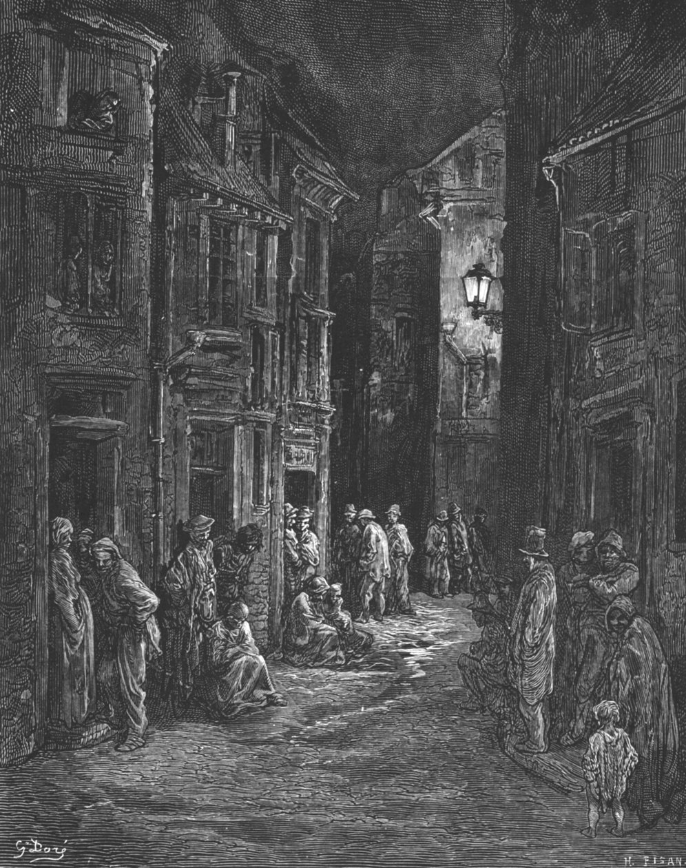 "Bluegate Fields", 1872. tekijältä Gustave Dore