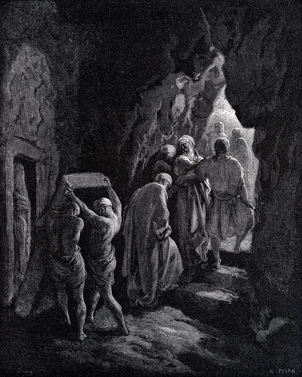 Saaran hautaaminen tekijältä Gustave Dore