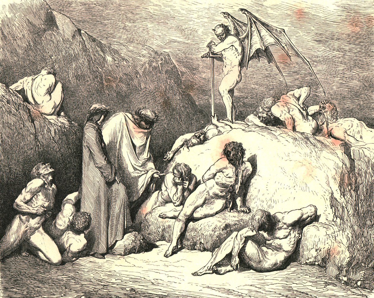 Muistakaa Piero of Medicina, jos palaat uudestaan, c1890. tekijältä Gustave Dore