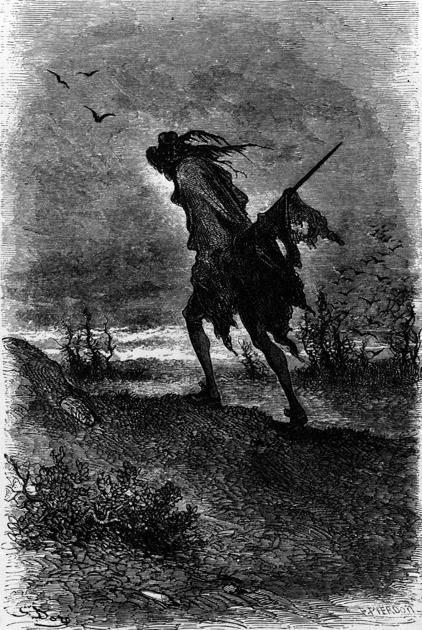 Kapteeni Fracasse, kirjoittanut Theophile Gautier (1811-1872). Kuvitus Gustave Dore (1832-1883). tekijältä Gustave Dore