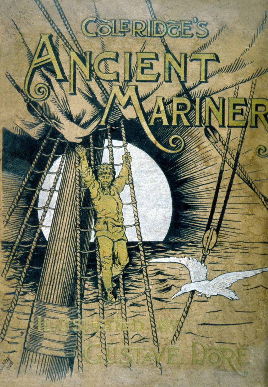 Samuel Taylor Coleridgesin kirjan "Ancient mariner" kansi, Gustave Doren kuvitus. tekijältä Gustave Dore