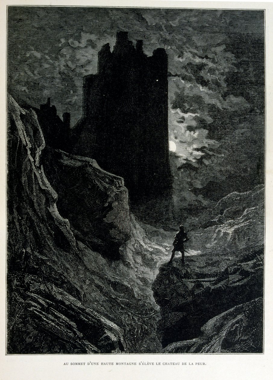 Croque-Mitaine; 1863 kuvitus, Gustave Dore (1832 1883); Ranskalainen taiteilija, taidegraafikko, kuvittaja. Croque-Mitaine (Bogeyman) on ilkeä hahmo, joka esitettiin lapsille pelotellakseen heitä ja tehdäkseen niistä viisaampia. tekijältä Gustave Dore