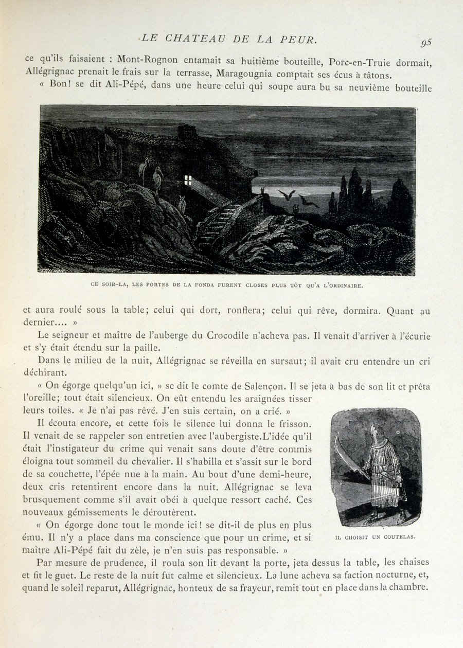 Croque-Mitaine; 1863 kuvitus, Gustave Dore (1832 1883); Ranskalainen taiteilija, taidegraafikko, kuvittaja. Croque-Mitaine (Bogeyman) on ilkeä hahmo, joka esitettiin lapsille pelotellakseen heitä ja tehdäkseen niistä viisaampia. tekijältä Gustave Dore