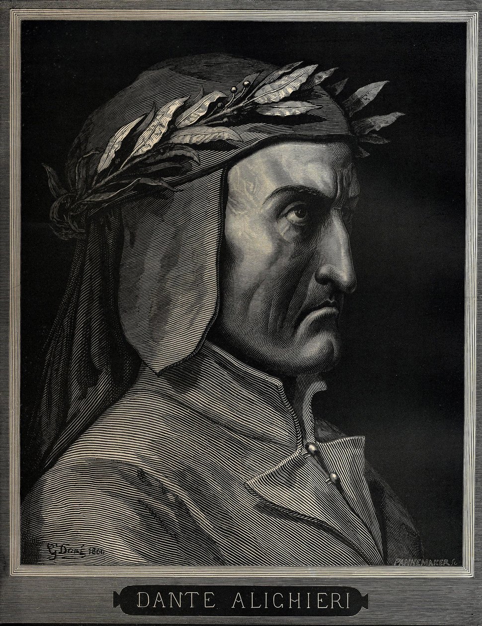 Dante Alighieri 1265-1321, 1860 tekijältä Gustave Dore