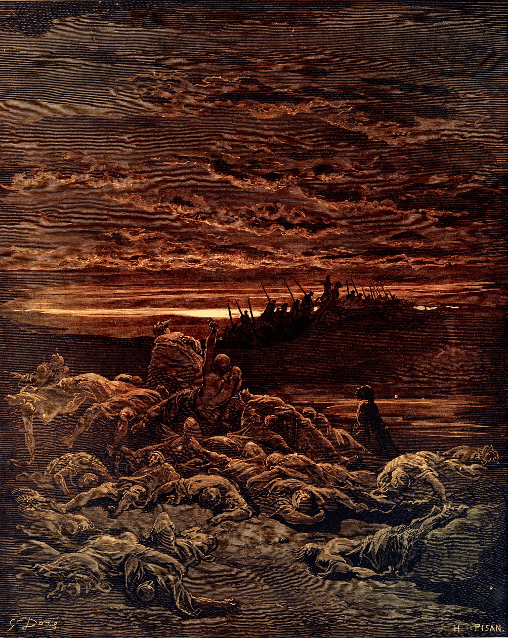 Doré: Jerubbaalin poikien kuolema - Raamattu tekijältä Gustave Dore
