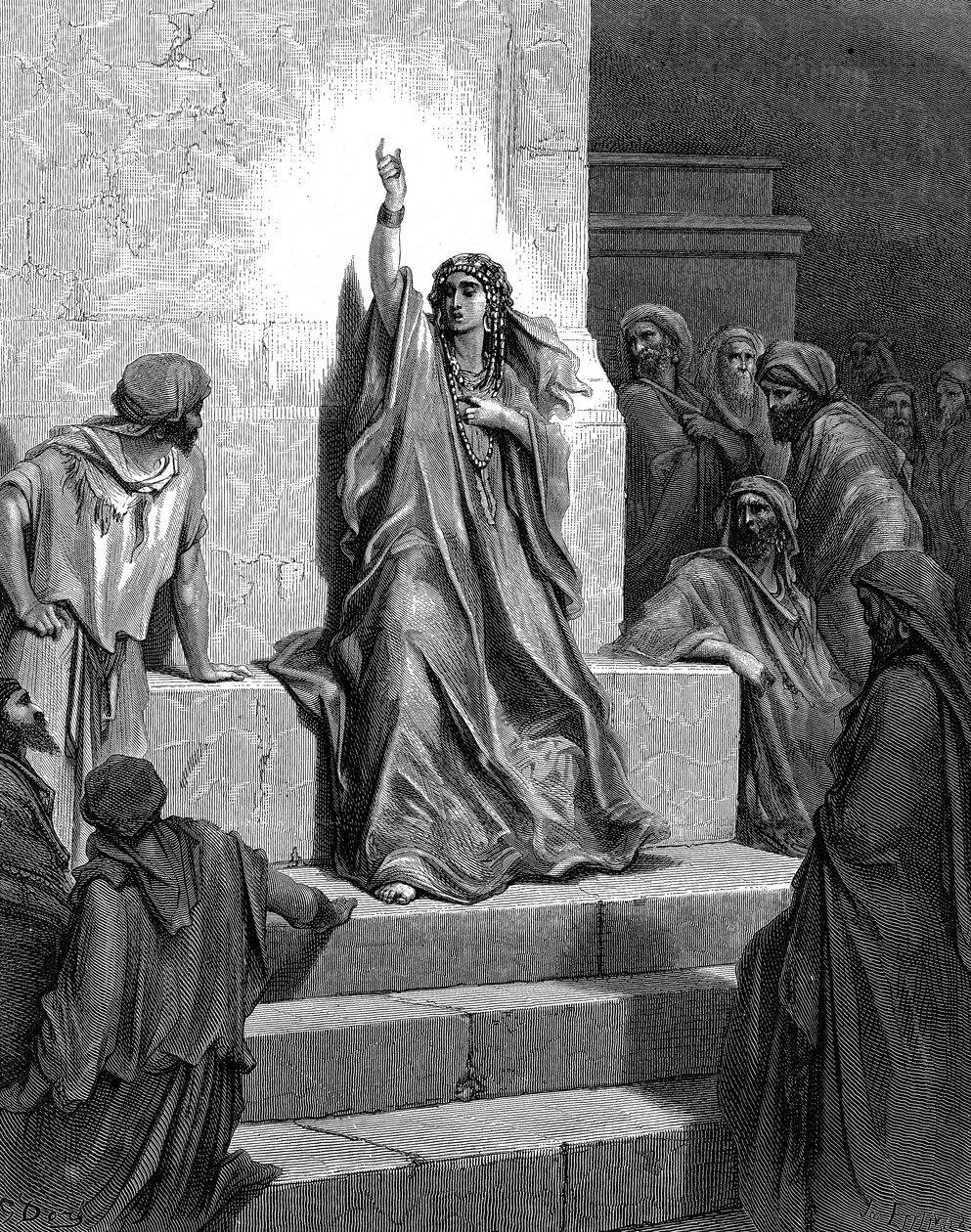 Deborah, heprealainen profeetta ja tuomari, 1866 tekijältä Gustave Dore