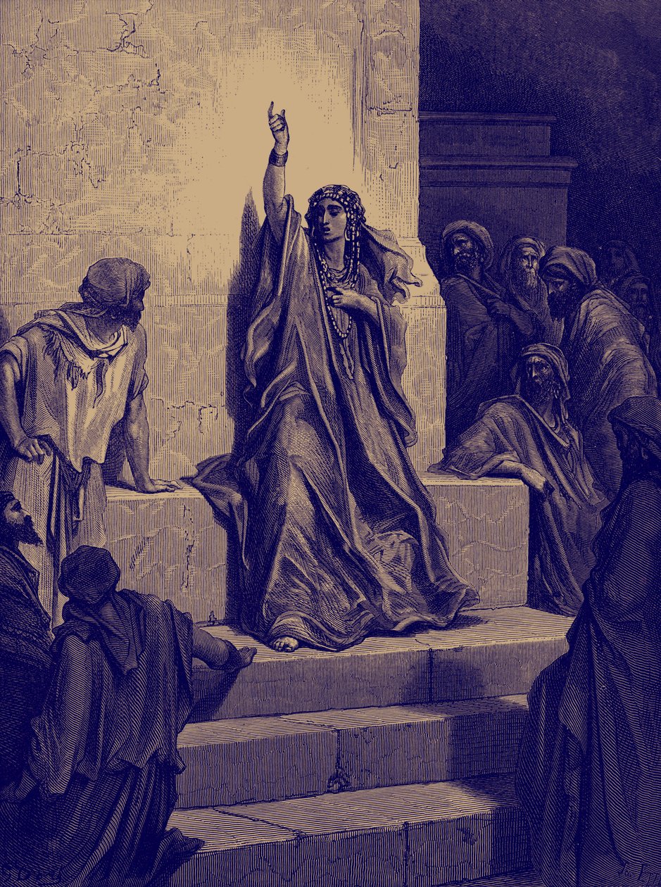 Doré Deborahin voittolaulu. - Raamattu tekijältä Gustave Dore