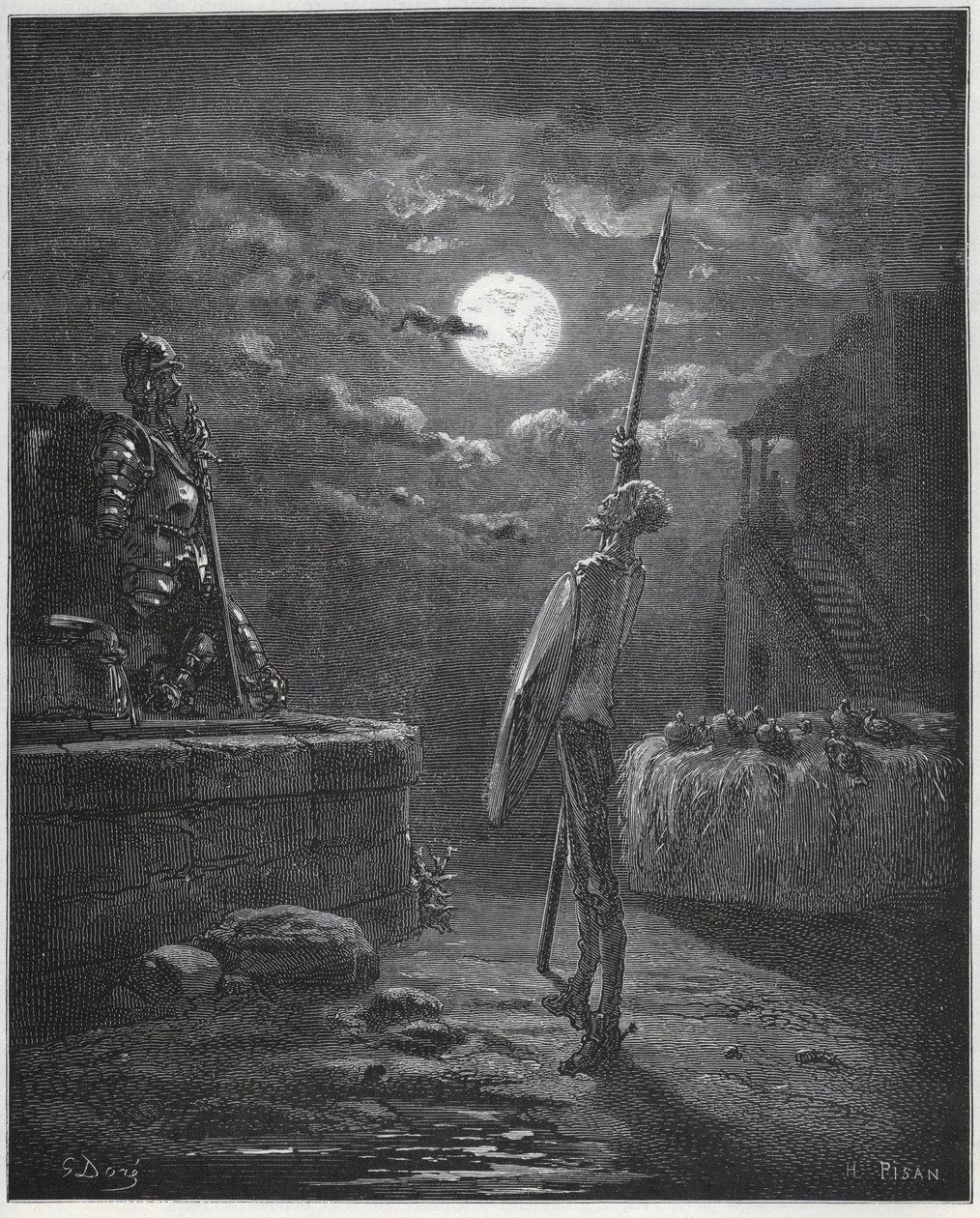 Don Quijote vahtii käsiään - Miguel Cervantesin "Don Quijote de la Manchasta" tekijältä Gustave Dore