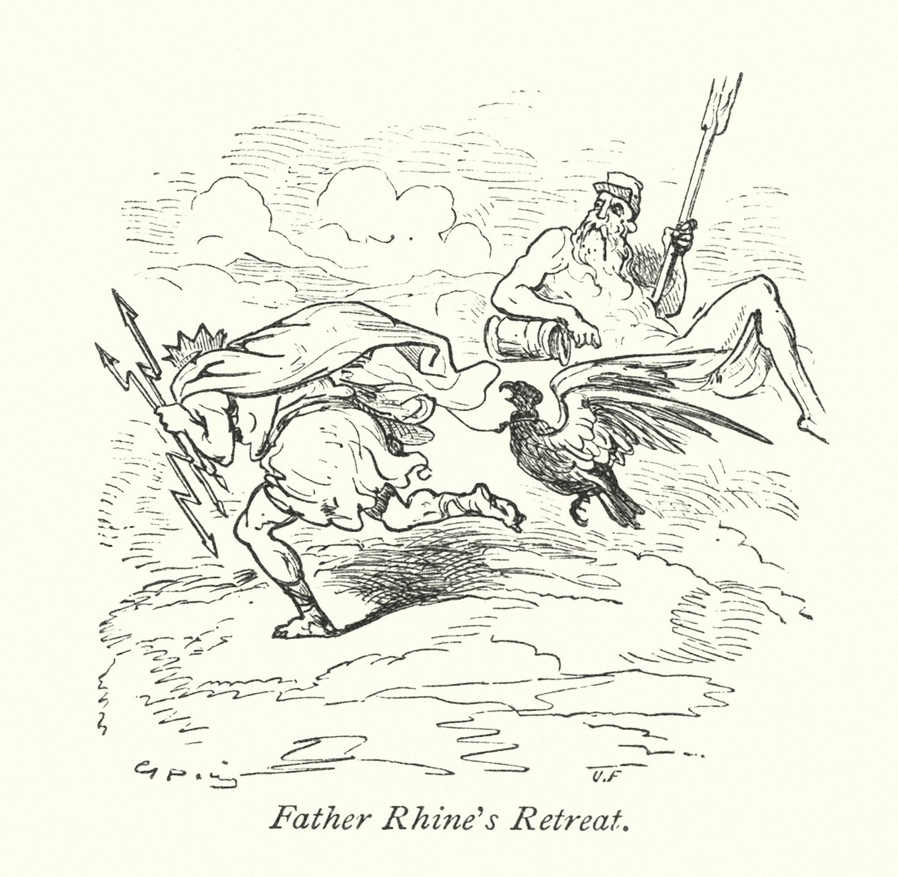 Isä Reinin retriitti (kaiverrus) tekijältä Gustave Dore