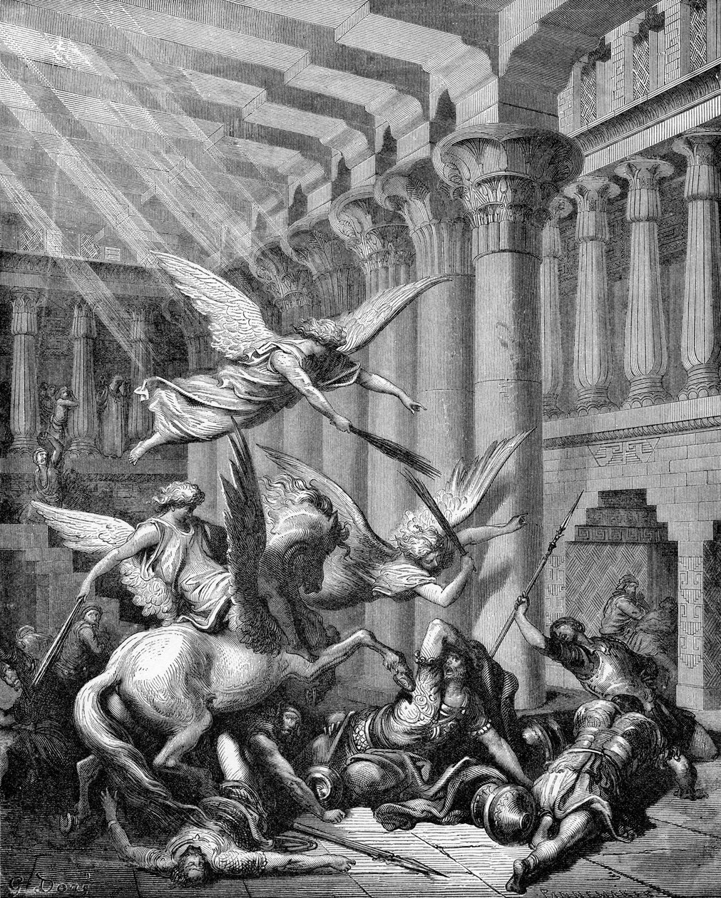 Heliodorus rangaistiin temppelissä tekijältä Gustave Dore