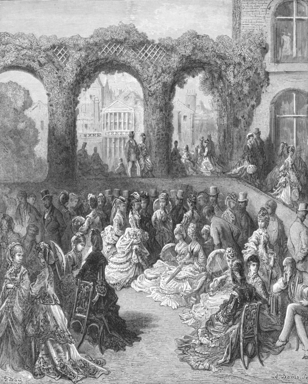 "Holland House - A Garden Party", 1872. tekijältä Gustave Dore