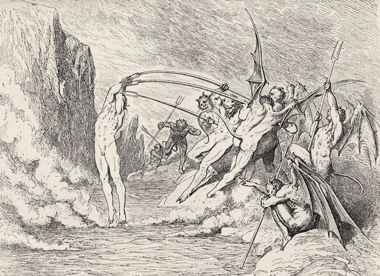 Kuvitus Danten jumalalliseen komediaan - Helvetti (La Divina Commedia, L