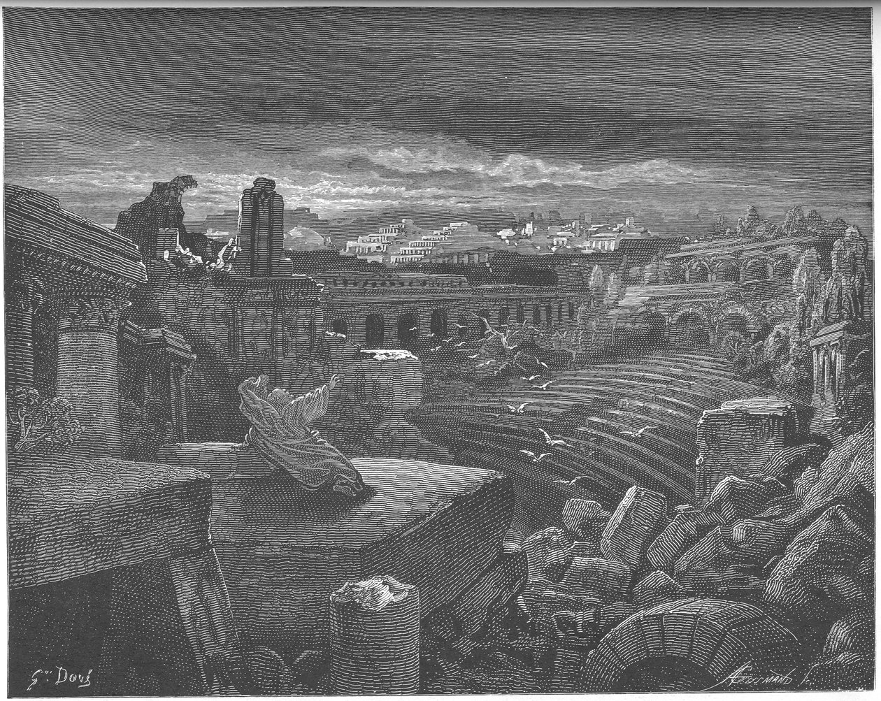 Jesajan visio Babylonin tuhosta, 1897 tekijältä Gustave Dore
