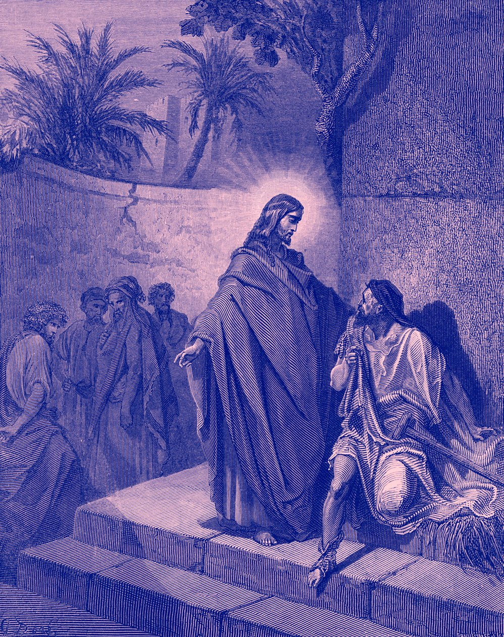 Jeesus parantaa halvauspotilaan - Raamattu tekijältä Gustave Dore
