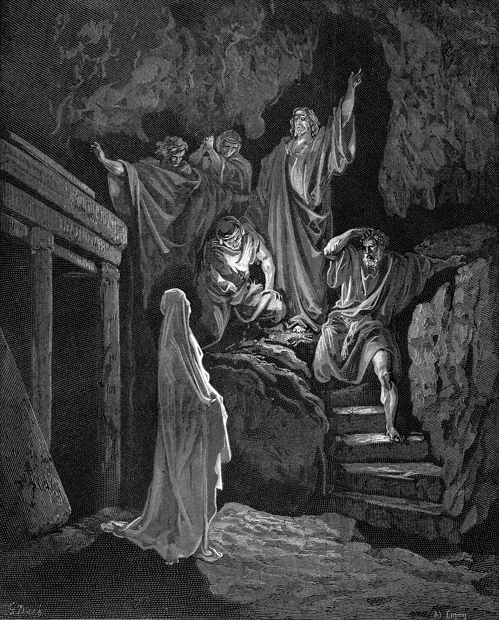Jeesus herättää Lasaruksen haudastaan, 1865-1866 tekijältä Gustave Dore