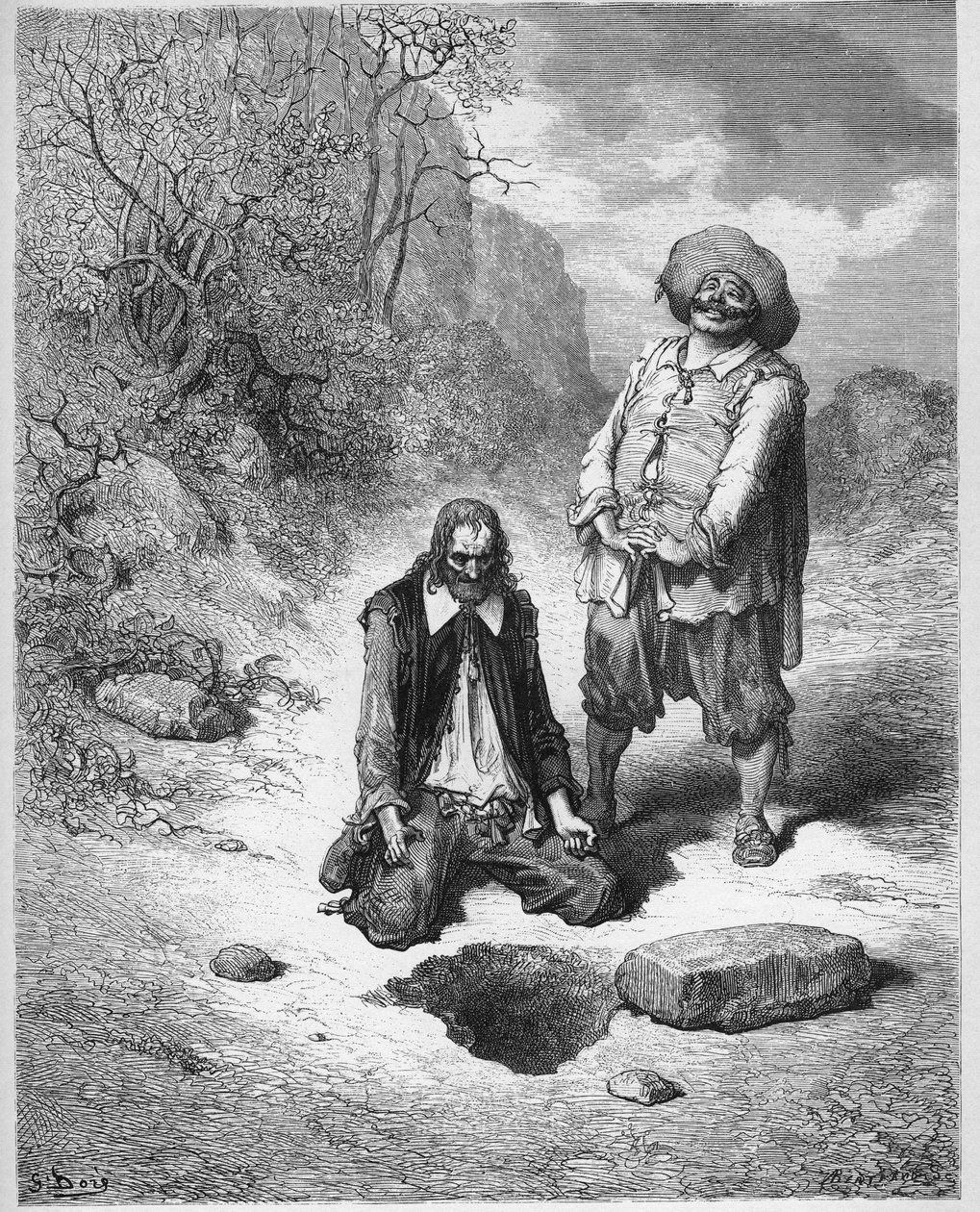 Kurja, joka menetti aarteensa - Kurja, joka menetti aarteensa - Jean de La Fontainen "Fablesista" tekijältä Gustave Dore